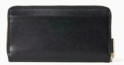 Miniatura 3 de Kate Spade Staci - Cartera de mano grande de cuero negro, Negro Blanco