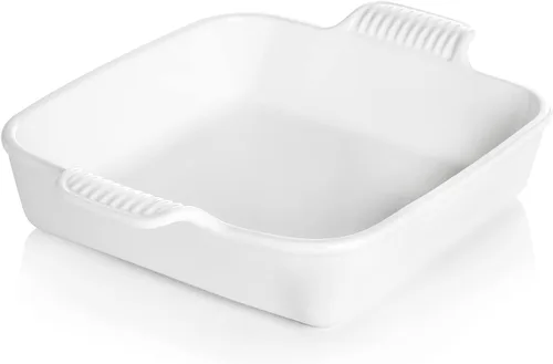 Miniatura 21 de Sweejar Plato de Cerámica para Hornear, Bandeja Rectangular Pequeña para Hornear con Asas Dobles, 20 Oz para Cocinar, Brownie, Cocina, 6.5 x 4.9 x