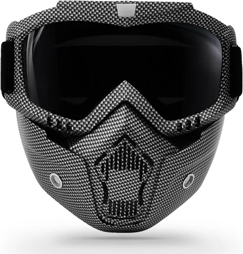 Miniatura 7 de Gafas de motocicleta con máscara facial desmontable, gafas de motocross de cara completa protectoras, gafas ATV, de bicicleta de tierra, MX