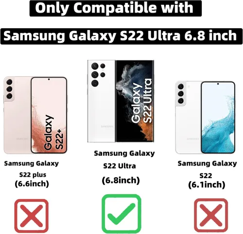 Miniatura 2 de ZONRW - Funda para Samsung Galaxy S22 Ultra magnética, para mujeres y niñas, cubierta trasera suave, lujosa, con corazón de amor, bling, degradado