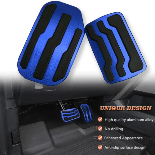 Miniatura 4 de 2 fundas antideslizantes de aluminio para pedal de freno y acelerador de gas para Ford F-150 2015 2016 2017 2018 2019 2020, no compatibles con F150