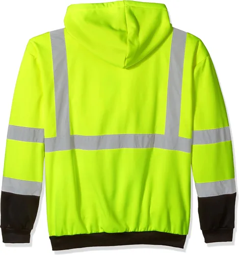 Miniatura 2 de Pyramex RSZH32 Series Sudaderas Hi Vis Lime Zipper Sudadera con parte inferior negra