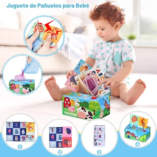 Miniatura 5 de Juguetes para bebés de 6 a 12 meses, juguetes Montessori 6 en 1 para niños de 1 año, juguete sensorial suave para dentición, tazas y bloques