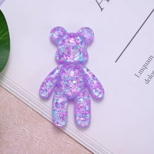 Miniatura 2 de Abrazo de oso de bolsillo, alivio de la ansiedad, positividad para la salud mental, alivio del autismo, alivio del estrés para ella, regalo Púrpura
