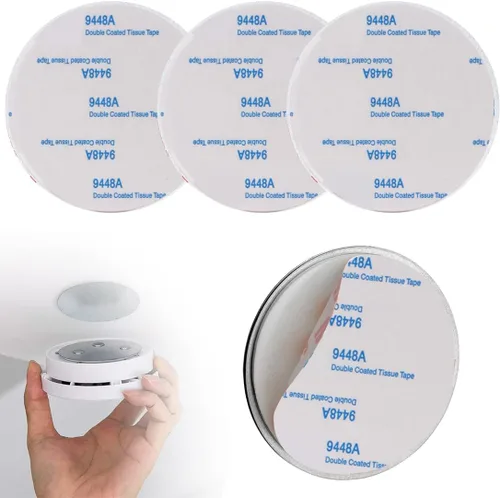 Almohadillas adhesivas magnéticas para detector de humo 3 piezas Montura de fijación magnética para alarma de humo sin perforación Soporte magnético