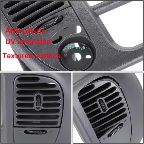 Miniatura 4 de Conjunto de bisel para panel de radio del salpicadero central compatible con Ford F-150 Expedición 97-03 Radio salpicadero central bisel panel