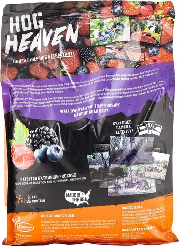 Miniatura 3 de Wildgame Innovations Hog Heaven - Atrayente de caza de 5 libras Alimento granular de cerdo nutritivo con sabor a bayas de larga duración, potente