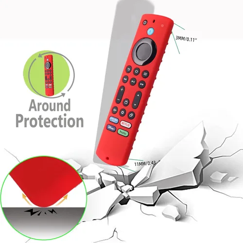 Miniatura 7 de Funda de silicona de 6.2 pulgadas para Fire TV Stick 2023 4K Max 2nd/Fir TV Omni Series/FireTV 4-Series Remote, Toshiba/Insignia FirTV con cordón