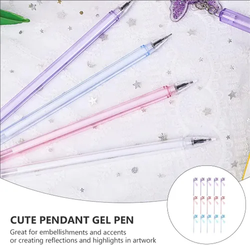 Miniatura 6 de 15 bolígrafos de gel con dije de mariposa, bolígrafo de gel novedoso, tinta neutra, bolígrafo de escritura, papelería, regalo para relleno
