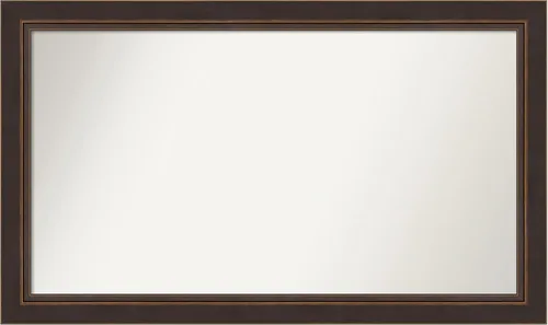 Miniatura 49 de Amanti Art Espejo de baño de bronce para sobre el fregadero, 24 x 24 pulgadas, espejo cuadrado de bronce Lara para tocador, marco de madera