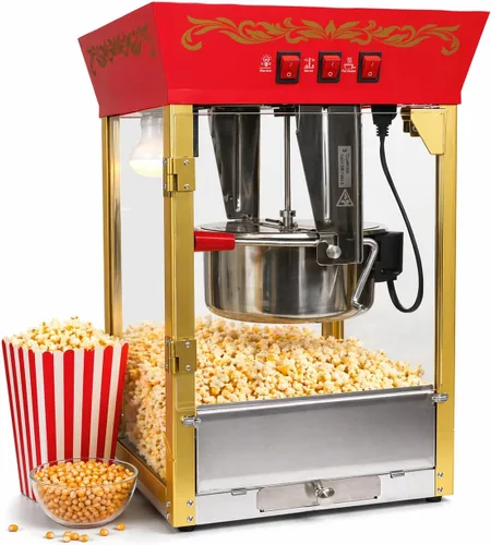 Máquina de palomitas de maíz para encimera de 12 onzas, máquina de palomitas de maíz profesional retro, máquina de palomitas de maíz estilo cine con