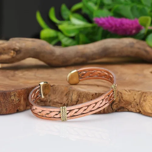 Miniatura 44 de Handmade Elegant Copper Bracelet for Women - Pure Copper Bracelet for Pain Relief and Stress Relief - Adjustable Entwisted Copper Bracelet to Fit