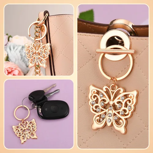 Miniatura 4 de 50 llaveros y llaveros con diseño de mariposa, adecuados para baby showers y bodas, las fiestas prefieren regalos de despedida de soltera, regalos