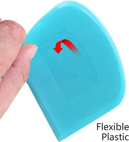Miniatura 8 de ALLTOP Espátula de cuenco y rascador de banco, herramienta de plástico flexible multiusos para repostería, raspadores de alimentos para masa de pan