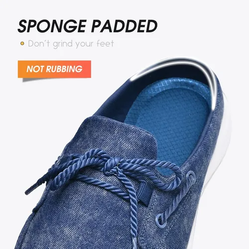 Miniatura 6 de Buyrew Pantuflas para mujer, cómodas, de lona de punto, con soporte de arco, transpirables, pantuflas de casa