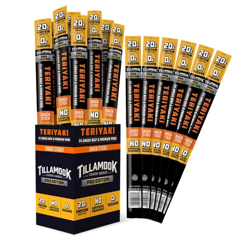 Miniatura 7 de Tillamook Country Smoker PRO Edition - Palitos de carne, cero azúcar, original, 2 onzas (8 barritos), salchichas ahumadas de madera dura, carne