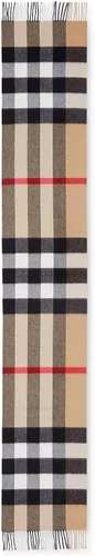 Miniatura 2 de Burberry 8056851 Bufanda de cachemira Half Mega Check Archive Beige 78.7 x 14.2 in Check, Check, Check