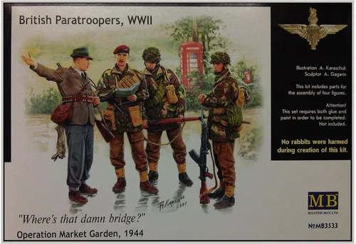 1/35 Figuras de paracaidistas británico, WWII – Operación Mercado Jardín 1944 " donde el Puente Que Damn? " – 4