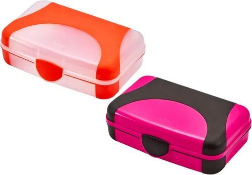Miniatura 2 de LockerMate by Bostitch Estuche rígido para lápices, caja de lápices de plástico duradero, diseño apto para niños, negro y transparente