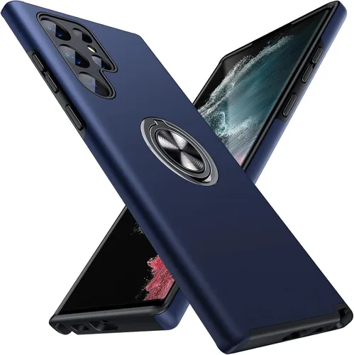 Miniatura 16 de JAME para Funda Samsung Galaxy S22 Ultra, Funda Protectora de Parachoques Suave y Delgada para Cubierta Samsung S22 Ultra, con Soporte de Anillo
