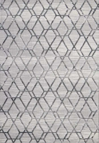 Miniatura 2 de Abani Nova Collection - Alfombra de 4 x 6 pies, diseño geométrico geométrico de color gris envejecido, alfombra decorativa ecléctica moderna