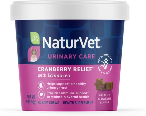Miniatura 10 de NaturVet Cranberry Relief, bocados suaves masticables con arándanos y equinacea, alivio para mascotas