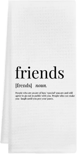 Friends Definition - Toallas de cocina de 16 x 24 pulgadas, regalos divertidos para mejores amigas, regalos de amistad para mujeres