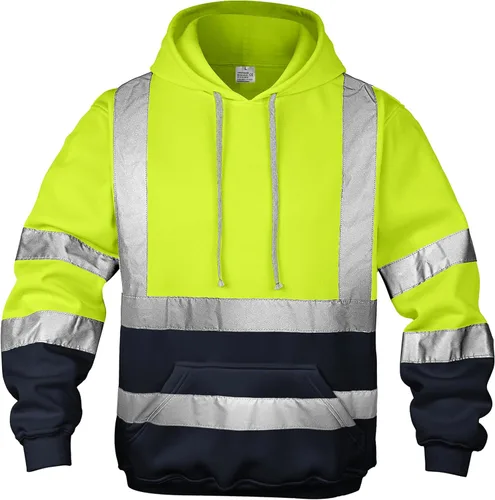 Miniatura 10 de wefeyuv Hi Vis - Sudaderas de visibilidad reflectante de color liso para hombre