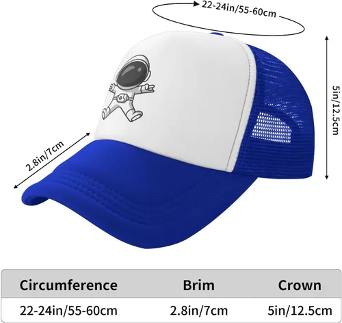 Miniatura 3 de Astronauta Logo Baseball Cap Woman Mens Trucker Hat Adjustable Mesh Dad Hat