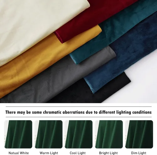 Miniatura 7 de RYB HOME - Cortinas de terciopelo verde cazador, cortinas opacas con aislamiento térmico, decoración para oficina en casa, estudio, 52 pulgadas