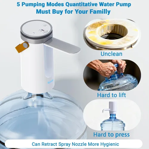 Miniatura 6 de Myvision Dispensador de agua para botella de 5 galones, bomba de agua eléctrica portátil con carga USB, bomba de agua potable para el hogar, cocina