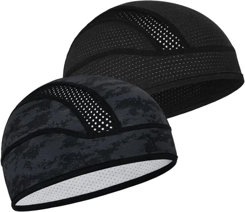 Miniatura 32 de Gorro con forro para casco de calavera, malla de enfriamiento para hombres y mujeres, se adapta debajo de los cascos