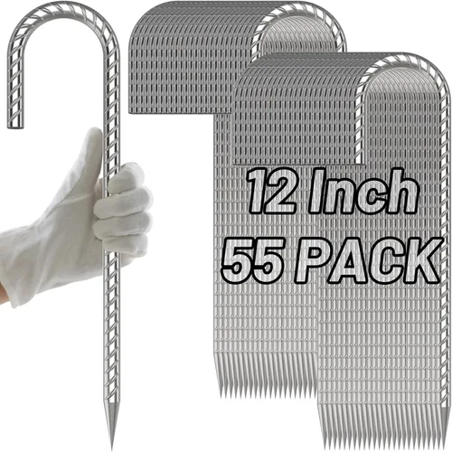 Miniatura 23 de AAGUT Juego de 8 estacas para trampolín de 16 pulgadas, kit de anclaje de amarre para trampolín de 3/8 pulgadas, resistente al viento, accesorios