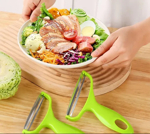 Miniatura 5 de Rallador de Verduras de Boca Ancha, rallador de ensalada, rebanador de papas para repollo, zanahorias – Rebanador Manual Ergonómico con Agarre