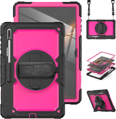 Miniatura 14 de Dteck Funda inteligente de cuero para Samsung Galaxy Tab S8 Ultra de 14.6 pulgadas 2022, azul con bolsillo frontal, soporte de múltiples ángulos