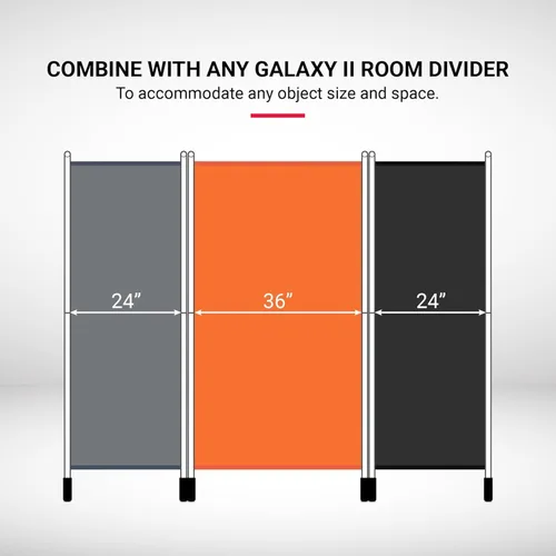 Miniatura 6 de Proman Products FS27186 - Divisor de habitación para interiores y exteriores Galaxy (2 paneles, 36 pulgadas con panel), tela repelente al agua