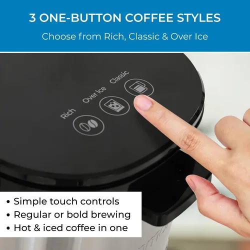 Miniatura 5 de Koolatron Kenmore - Cafetera de una sola porción y taza de viaje de acero inoxidable, compatible con cápsulas/pods y café molido, compatible con K