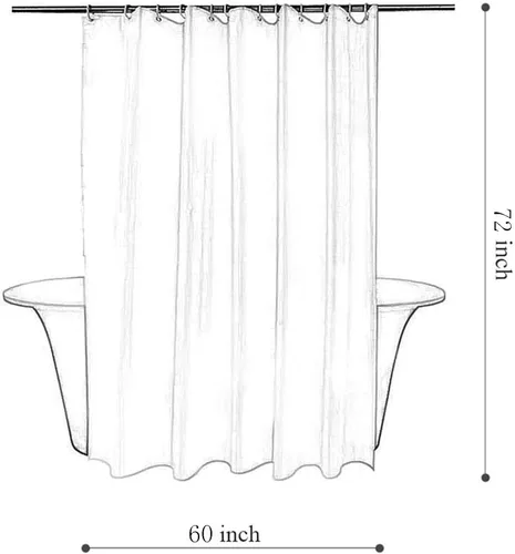 Miniatura 7 de Tititex - Juego de cortinas de regadera de eucalipto verde esmeralda, hojas de acuarela en la parte superior, decoración floral de baño, 60 x 72