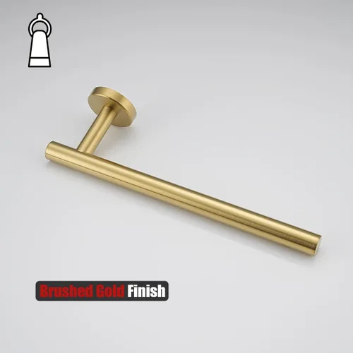 Miniatura 7 de JQK Barra de Toalla de Mano Oro, 10 Pulgadas de Grosor 0.8mm de Acero Inoxidable 304 para Baño, 9 Pulgadas de Longitud Utilizable, Montaje en Pared