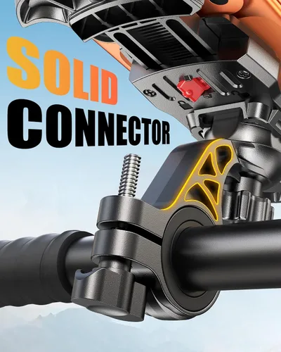 Miniatura 2 de Zewdov Soporte para teléfono de bicicleta con abrazadera fuerte, [Bloqueo de 1s], soporte de teléfono para motocicleta, [Giratorio de 360°], soporte