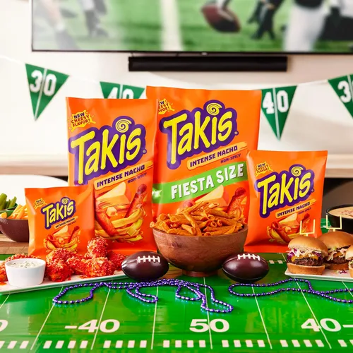 Miniatura 4 de Takis Intense Nacho - Bolsa tamaño Fiesta de 17 onzas, con sabor a queso, no picante, chips de tortilla enrollados