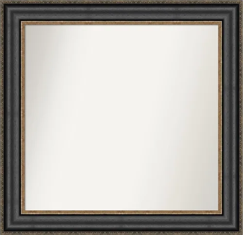 Miniatura 317 de Amanti Art Espejo personalizado, espejo de baño negro puente, espejo de pared o espejo de tocador de baño sobre el fregadero (26 x 26 pulgadas)