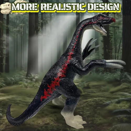 Miniatura 5 de YONGJULE Gran Therizinosaurus de 29 pulgadas, juguetes de dinosaurios para niños de 3 a 5 años, juguetes de dinosaurios inflables grandes