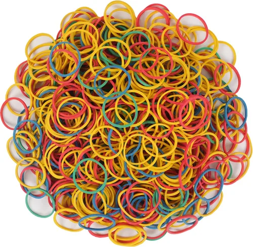 AMUU Bandas de Goma 750pcs Banda Elástica de Color Tamaño 25mm 1 Pulgada Bandas de Goma Pequeñas para Suministros de Oficina, Escuela, Hogar