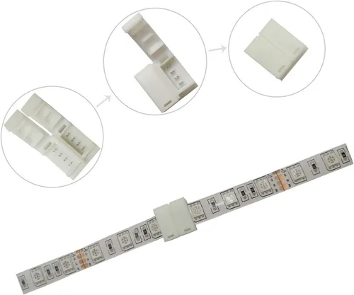 Miniatura 2 de Paquete de 10 conectores adaptadores sin soldar para tira de luces led impermeable de un sólo