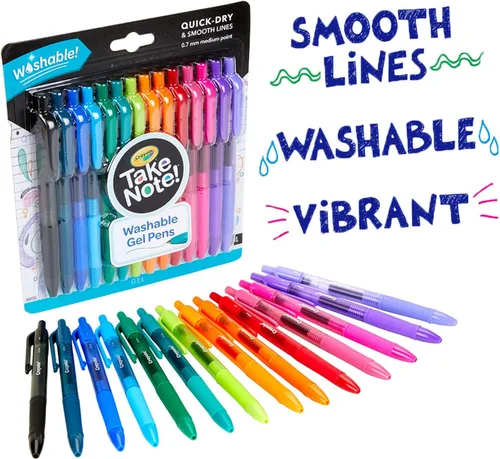 Miniatura 3 de Crayola Bolígrafos de gel de colores para niños y adultos, bolígrafos lavables de punta media, 14
