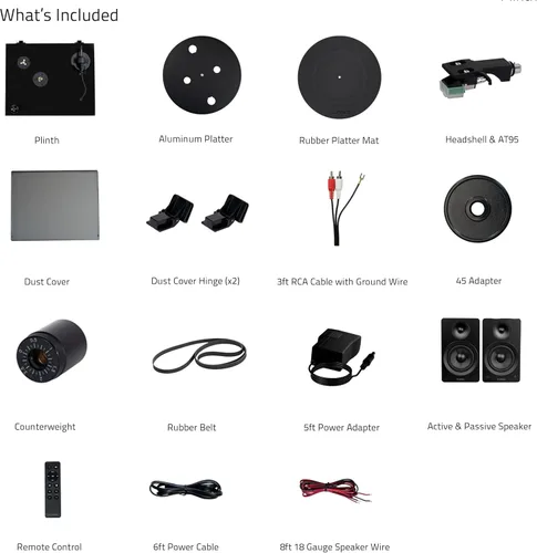 Miniatura 9 de Fluance RT81 Elite - Tocadiscos de vinilo de alta fidelidad (negro piano), altavoces estéreo Ai61 de 6.5 pulgadas (ceniza negra), lápiz capacitivo