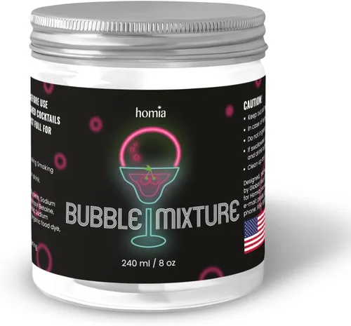 Mezcla de burbujas para ahumador de cóctel para infusor de humo, 8 onzas, máquina ahumadora y accesorio infusor de humo de madera, humo frío para