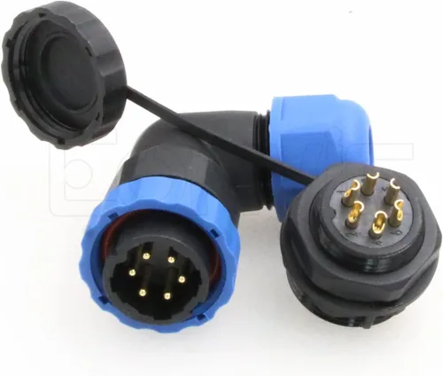 Miniatura 11 de SD20 2 Pin Aviación Conector Ángulo Recto 25A 380V Automotriz Plástico IP68 Enchufe Impermeable Enchufe Macho Hembra Eléctrico Montaje Posterior