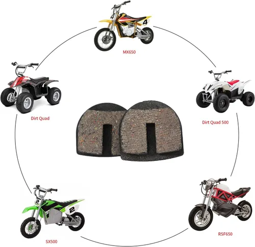 Miniatura 3 de KAMIER Pastillas de freno delanteras y traseras redondeadas de repuesto para Razor MX650 MX500 SX500 Mcgrath Dirt Bike Electric 4 Wheeler ATV Dirt